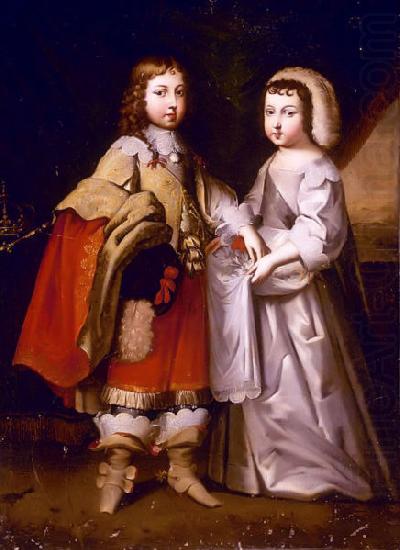 Portrait of Louis XIV and his brother, unknow artist